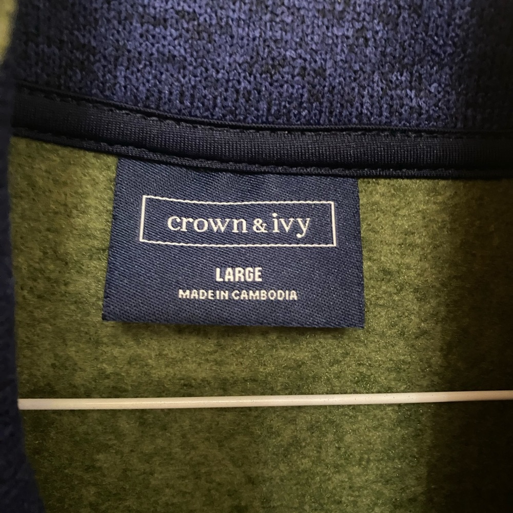 Crown & Ivy Men’s Green Vest Sz Large NWOT - Picture 4 of 10